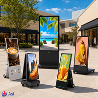 Écran publicitaire extérieur haute luminosité 32/43/55 pouces 2000 cd avec batterie intégrée, résistant aux intempéries IP65, autonomie de 8 à 12 heures