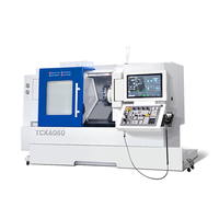 Mesin Bubut CNC Horizontal TCK6050 Presisi Tinggi, Single Spindle, Slant Bed, Heavy Duty, Large Swing, Tailstock Handal