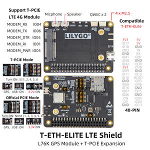 LILYGO T-ETH-ELite Carte de développement Ethernet <span class=keywords><strong>ESP32</strong></span>-S3 <span class=keywords><strong>W5500</strong></span> Module évolutif T-SX1302 LoRa Gateway LoRa GPS PCIE LTE Shield - Product Image 5