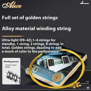 Alice AWR59J Jeu de cordes de guitare électrique professionnelle de haute qualité 1 corde avec support pour joueurs - Product Image 4