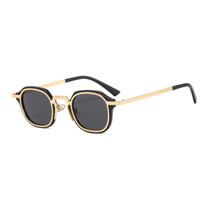 STORY OT22016 <span class=keywords><strong>Nouveautés</strong></span> <span class=keywords><strong>2022</strong></span> Lunettes de soleil rondes à monture fine, style littéraire, dégradé, monture en métal vintage, design de créateur - Product Image 1
