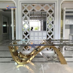 Thép không gỉ khung đá cẩm thạch hàng đầu bàn ăn đặt 6 chỗ ngồi hiện đại sang trọng bàn ăn đặt - Product Image 3