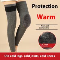 Chaleur d'automne et d'hiver pour hommes et femmes, genouillères épaisses en cachemire, genouillères thermiques