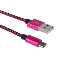 Câble USB vers USB C tressé en nylon, charge rapide 3A, longueur 1,2 mètre (3 pieds, 6 pieds) pour Samsung, nouveau iPhone