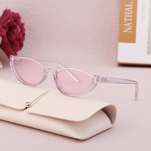 Gafas de sol personalizadas con forma de ojo de gato para mujer, montura negra, lentes de PC, protección UV400, estilo Instagram, moda urbana - Product Image 3