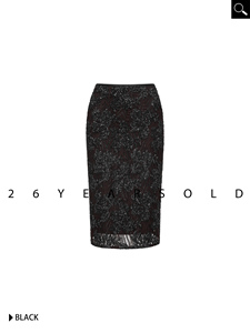 26YEARSOLD オリジナルエレガントスカートブラックヴィンテージスパンコール付きミッドハイウエストボディコン女性用スカートパーティー日常着用 32003-1 - Product Image 6