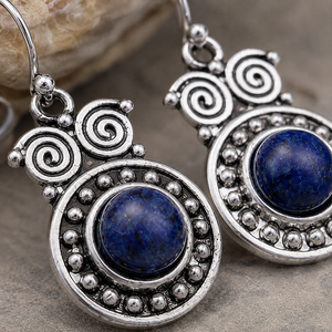 Orecchini vintage a forma di gufo da donna con accenti blu, gioielli creativi alla moda - Product Image 4