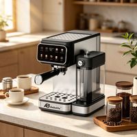 Anbolife - Cafetera Espresso de 20 Bares con Pantalla Táctil y Operación de un Solo Botón, Tanque de Leche, Doble Caldera, Control de Calentamiento de Vapor, OEM