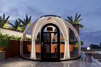 Dôme transparent en verre pour glamping extérieur, type igloo écologique, pour hôtels et complexes hôteliers, en aluminium, pour une expérience 'Full House'