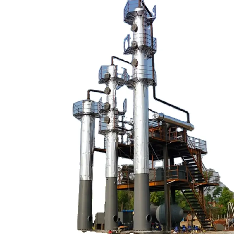 Bâtiment entièrement automatique de 20 tonnes en huile de colonne de distillation sous vide en Thaïlande