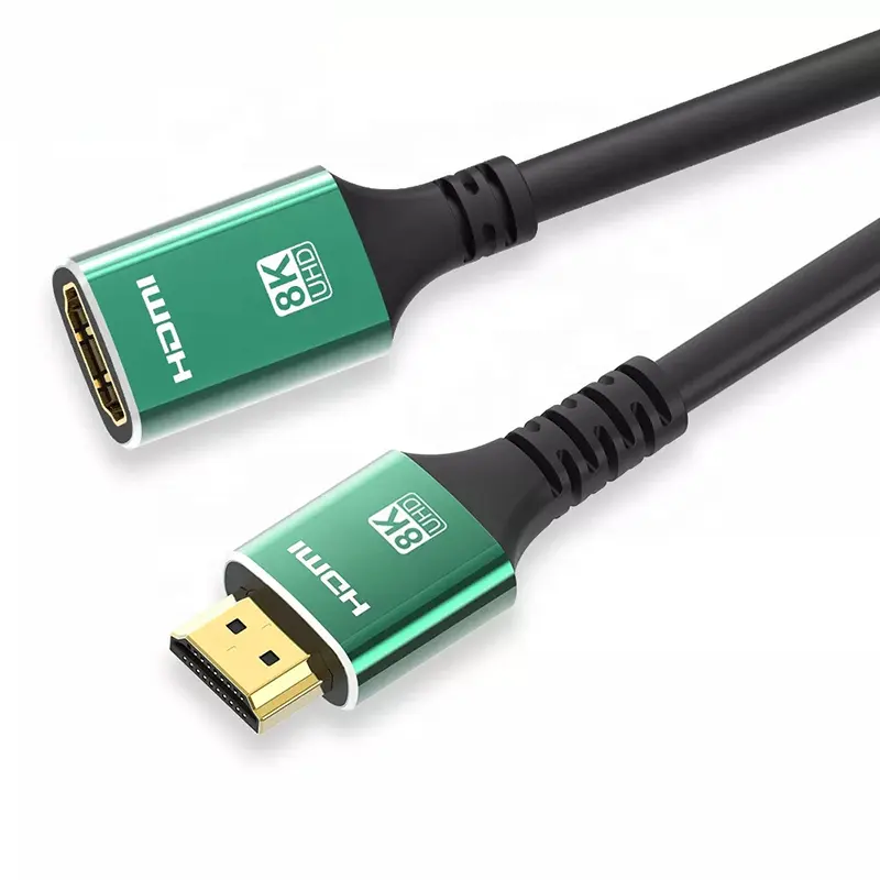 Metal Shell Highspeed 8K HDMI 2.1 Extension Cable Adapter 8K HDMI Cable Male To Female Cord For TV Video Cable