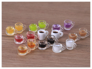 3D resina mini <span class=keywords><strong>vino</strong></span> latas de alcohol botella de cerveza café leche taza encanto miniatura bebidas juguete fabricante de alimentos para casa de muñecas juego de niños - Product Image 2