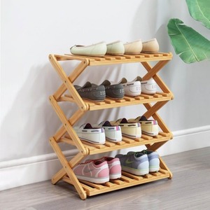 Zapatero Plegable de Bambú, Organizador Vertical de Zapatos para Espacios Pequeños, Zapatero Plegable Portátil - Product Image 2
