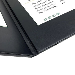 Libro de Menú LED Negro con MOQ Bajo, 4 Páginas, Tamaño A4, Porta Menús Iluminado, Recargable, con Luz LED - Product Image 5