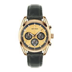 New men's watch six-hand chronograph leather strap quartz <b>wristwatch</b> stylish luminous men's watch - Product Image 6