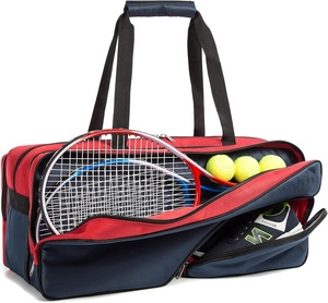 Sac de tennis en nylon balistique de luxe avec compartiment à chaussures, vente en gros directe d'usine, personnalisable OEM ODM, pour commandes en gros - Product Image 3