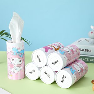 Картонная Цилиндрическая Коробка для салфеток для лица - Product Image 1