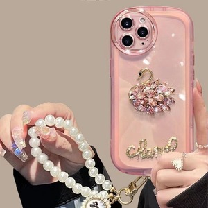Personalizado Modelado Rhinestone Swan Pulseira TPU Capa Protetora para Huawei <span class=keywords><strong>Magic</strong></span> 6 Mate 60 Pro P60 Anti-Fall Mobile <span class=keywords><strong>Phone</strong></span> Case - Product Image 2