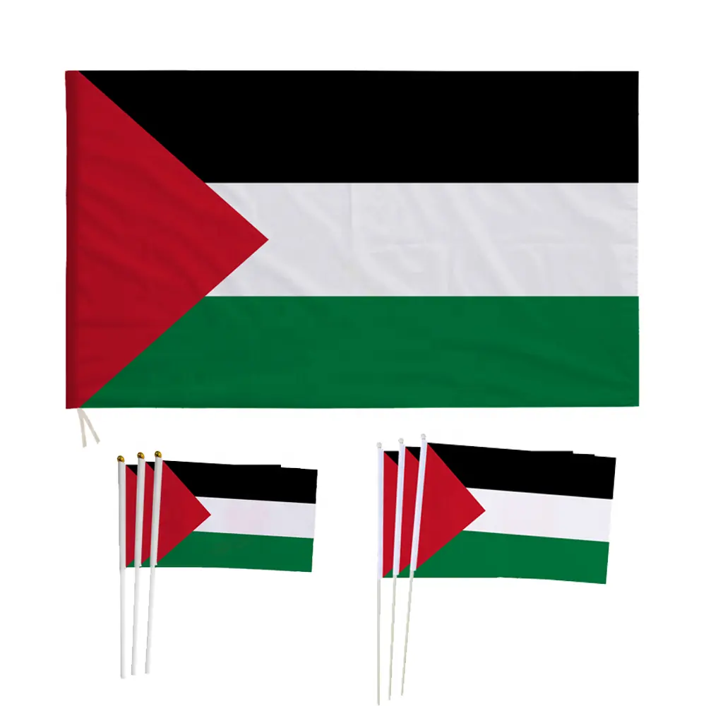 卸売パレスチナビッグフラッグデコレーションポリエステルパレスチナ国旗