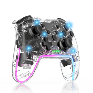 GAMINJA Transparenter RGB-Gamepad mit Joystick für Switch/PC/Android/iOS TV Gaming BT 5.0 Wireless Game <span class=keywords><strong>Controller</strong></span> - Product Image 1