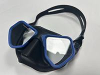 DIVESTAR masker selam Scuba kustom, wajah penuh silikon desain baru warna-warni dengan tampilan lebar untuk anak-anak
