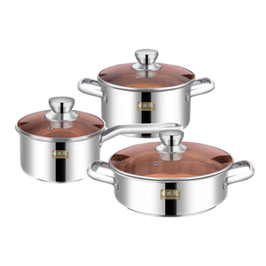 Forniture da cucina di alta qualità Set la pentola fornello da cucina multiuso Set di pentole Extra spesse Set di pentole da 6 pezzi - Product Image 6