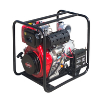 Pompa Air Diesel 4 Inch Diameter 100mm, Aliran 80L, Head 25 m, Starter Tarik Manual & Starter Elektrik, Dijual