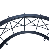 Grille de protection décorative en treillis métallique noir mat pour ventilateur de plafond et luminaire – Accessoire de rénovation domestique