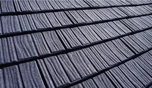 Villa Rooftop Design Modern Popular Wood Grain Stone And Metal Roofing Tile