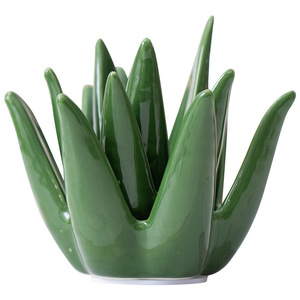 Artesanías ecológicas nórdicas, anillo de Cactus de Aloe de cerámica, pendientes de joyería, adornos de escritorio de estudio <span class=keywords><strong>para</strong></span> el hogar esmaltados - Product Image 1