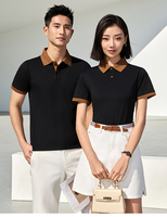 Venta al por mayor de alta calidad camisa de polo en blanco Logotipo de diseño personalizado su propio estilo Formal de negocios uniforme camiseta Unisex estilo de oficina