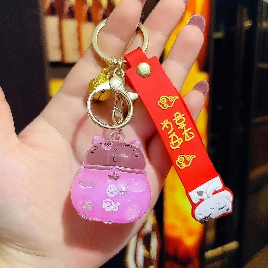 K-type oil bottle lucky Cat pink