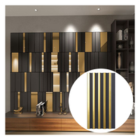 Revêtement mural intérieur en bois, panneaux en plastique PS pour murs, vente en gros d'usine