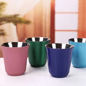 160ML 304 <b>Espresso</b> Mugs Stainless Steel Coffee Milk Water Drink Breakfast <b>Cups</b> Insulated Double Wall Safe Texture - Product Image 5