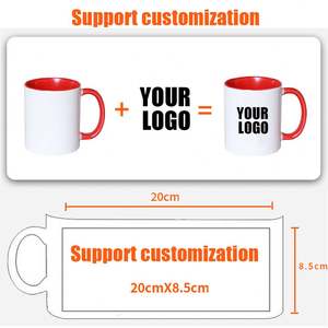 Tazas de Porcelana Personalizadas de 11 oz, para Sublimación, con Revestimiento Exterior Blanco y Color Interior, Tazas de Cerámica de 11 oz con Asa de Color - Product Image 5