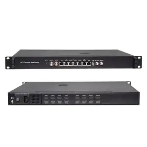 Professionele Digitale Tv Headend Systeem 8 In 1 H.264 Hd Dvb-T ISDB-T Multiplexing Video Encoder Modulator Ondersteuning 128 Ip Ingang