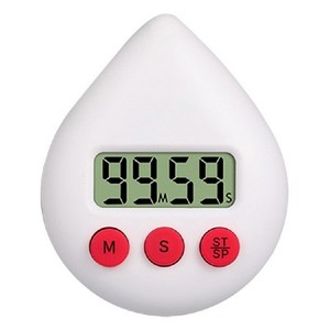 Digital <b>Timer</b> in <b>Water</b> Drop Shape With Easy Button and Built in Suction Cup - Product Image 2
