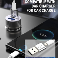Adaptateur Mini USB-A Mâle vers Type-C Femelle, Prise en Charge de la Charge Rapide et du Transfert de Données, Adaptateur OTG USB vers USB C pour Téléphone Ordinateur Portable
