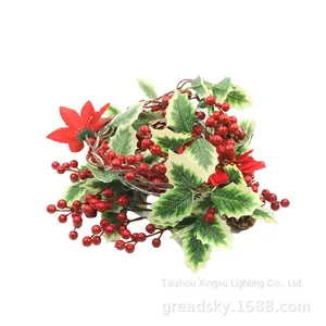 크리스마스 포도 나무 장식 조명 휴일 장식품 나무 장신구 펜던트 led 소나무 콘 구리 와이어 램프 문자열