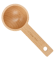 Cuillère doseuse multifonctionnelle en bois de hêtre écologique de 10 ml pour sel de bain, bonbons, épices, cuillère en bambou pour le camping