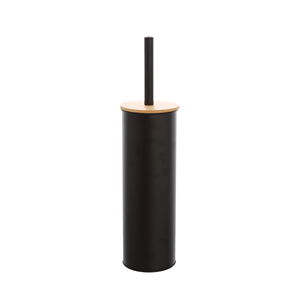 HAITI LINE - Porte-brosse de toilette noir et naturel - Product Image 1