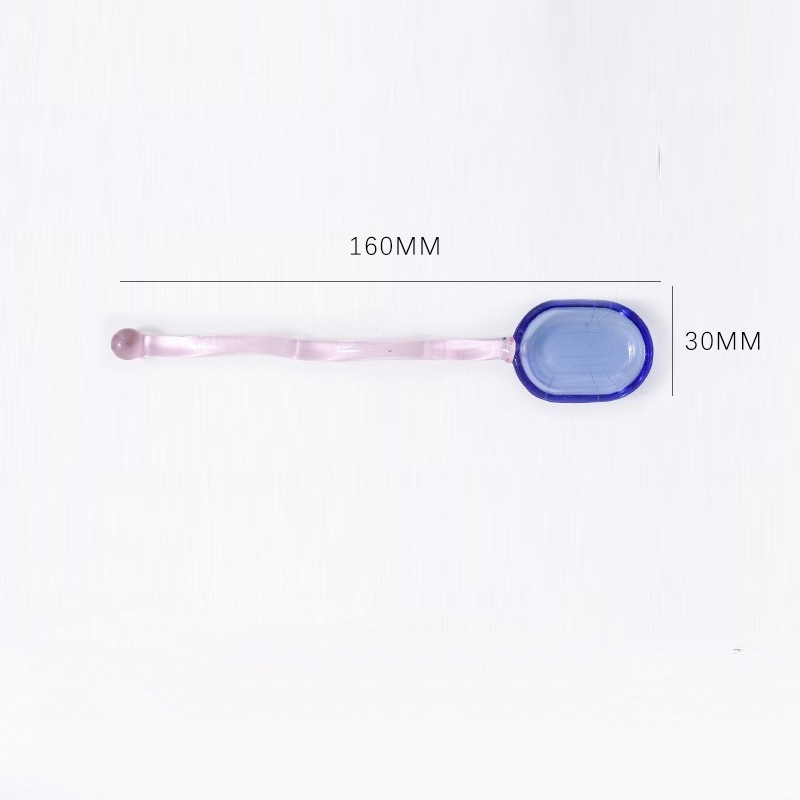 16cm Blue Spoon Pink Handle