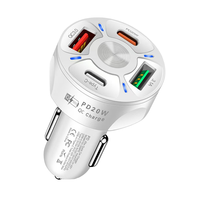 Cargador de Coche Rápido al por Mayor, 5V 3.1A, 2 USB, 2 PD 20W, 4 Puertos, Cargador Universal de Viaje para Móviles, Carga Rápida para iPhone 16 15 14 13