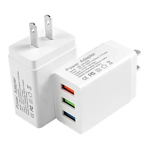 Para iphone teléfono cargador CE FCC nos UE Reino Unido Adaptador 2 3 puertos de carga rápida cargador de pared USB para la tableta del teléfono para Samsung, LG, Huawei