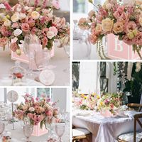 Centre de table de mariage en hydrangeas blancs, arrangement de fleurs artificielles en soie avec vase, décoration de table pour un mariage élégant et moderne