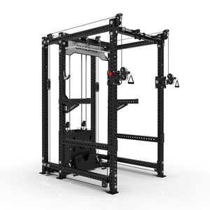 Entraîneur de câble multifonctionnel <span class=keywords><strong>CrossMax</strong></span> Pro-Power Squat Rack + Pulldown haut/bas-Système de gymnastique domestique et commercial ultime - Product Image 2