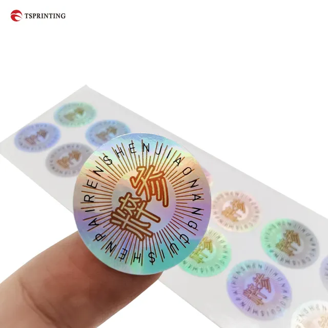 Campione gratuito di adesivi in pellicola Laser con laminazione lucida adesivo impermeabile marchio etichetta adesivo permanente foglio adesivo in vinile