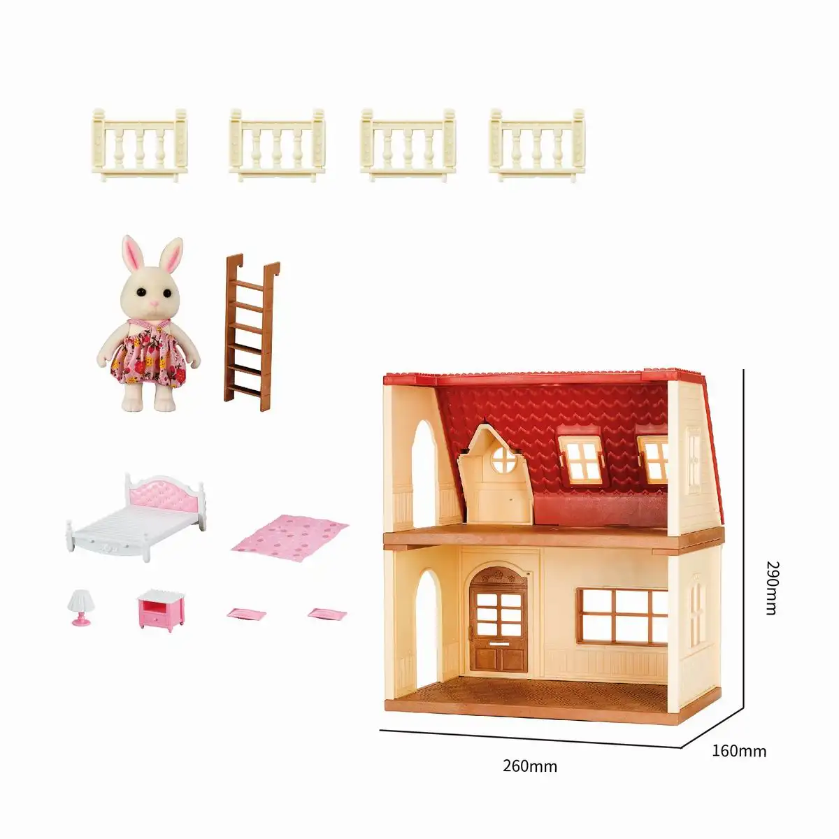 2024 play house toys pretend villa with furniture play rabbit house toy play set different animals family for kids