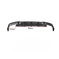 Diffuseur de pare-chocs arrière en fibre de carbone 13-17 F12 F13 avec finition carbone noir et surface hautement polie pour BMW M6 Gran Coupé Berline