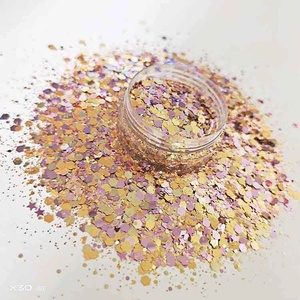 Mélange de paillettes en PET résistant aux solvants, or rose, 1 kg, pour ongles, paillettes épaisses, pour ongles de Noël, vente en gros - Product Image 3